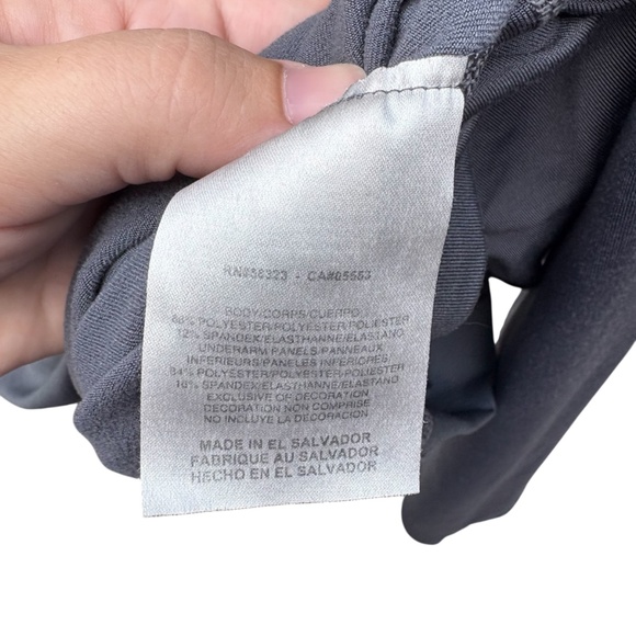 Nike Mens Large Gray Solid Mock Neck Dri Fit Pro Combat Fitted Gym Shirt Swoosh - Picture 6 of 9